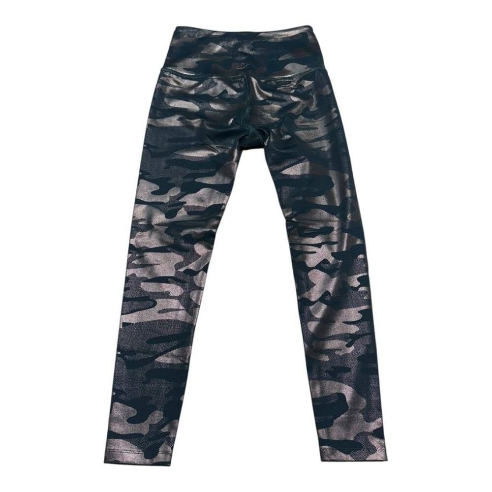Beyond Yoga Camo Leggings Green/Silver Size Medium - Picture 7 of 8